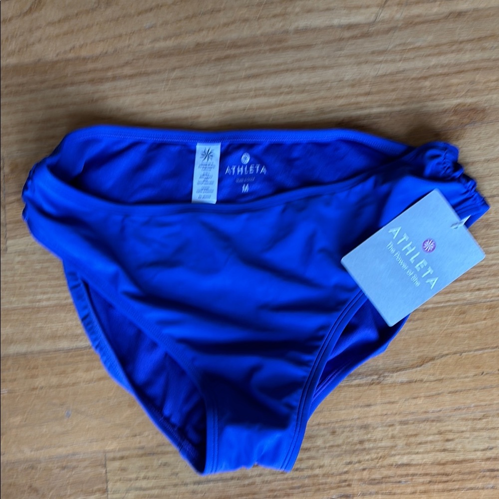 Athleta Blue Bikini Swim Bottom Classic Style